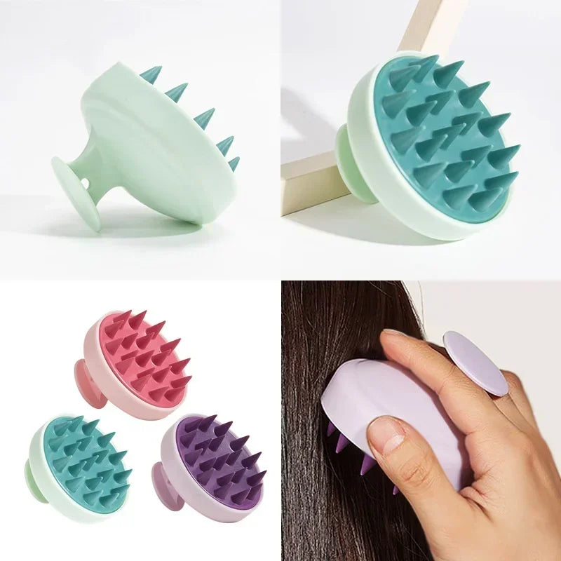 Brosse de Massage du Cuir Chevelu en Silicone